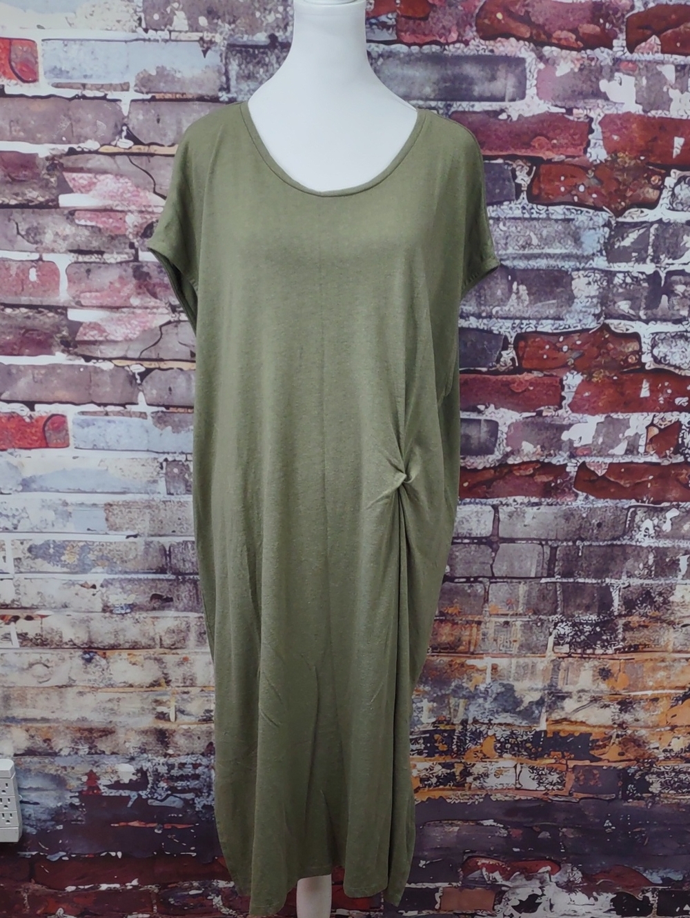 Esmara Linen Knit Knot-Detail Dress